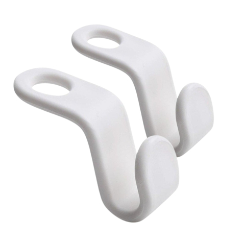 Diverse uz casnic - Cuier pentru haine, accesoriu umeras, plastic, 5 x 2 cm, alb, Set 2 Buc.