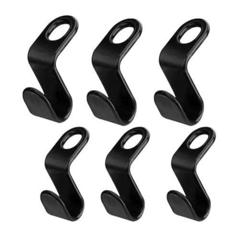 Cuier pentru haine, accesoriu umeras, plastic, 5 x 2 cm, negru [3]