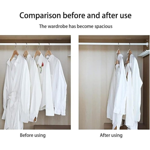 Cuier pentru haine, accesoriu umeras, plastic, 5 x 2 cm, negru, set 2 bucati. [1]