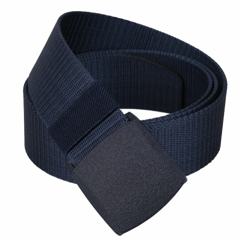 Diverse Accesorii - Curea barbati din nylon ajustabila, design fara gauri, catarama din plastic rezistent, 120 cm, albastru inchis – confort, rezistenta si stil modern