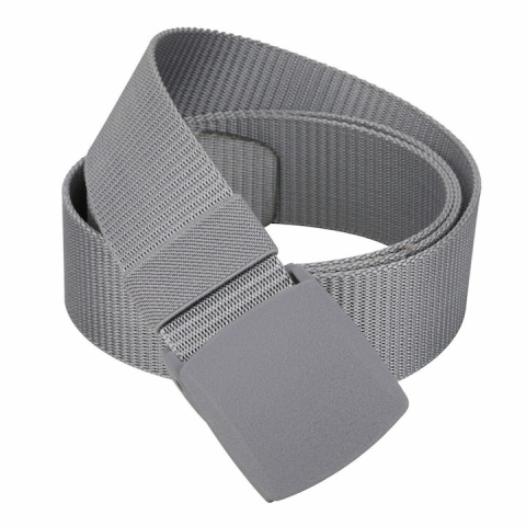 Diverse Accesorii - Curea barbati din nylon ajustabila, design fara gauri, catarama din plastic rezistent, 120 cm, argintiu metalizat – stil modern, confort si rezistenta zilnica