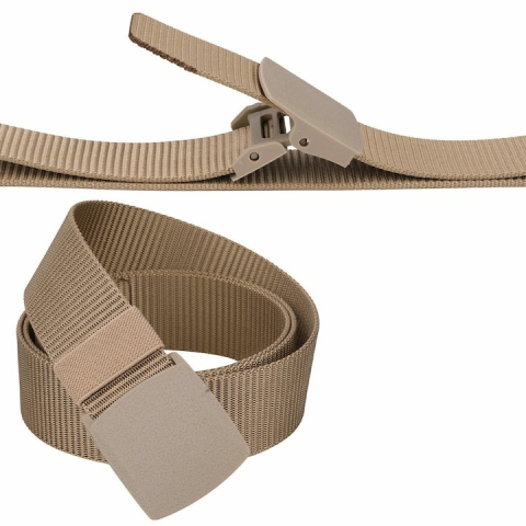 Curea barbati din nylon ajustabila, design fara gauri, catarama din plastic rezistent, 120 cm, bej deschis – stil simplu, confortabil si versatil [6]