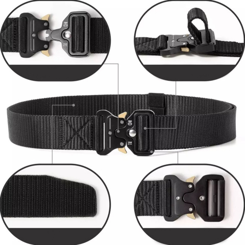 Curea tactica de teren pentru barbati, din Nailon, 125cm, Bej [2]