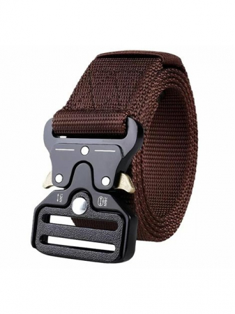 Pescuit - Curea tactica de teren pentru barbati, din Nailon, 125cm, Maro