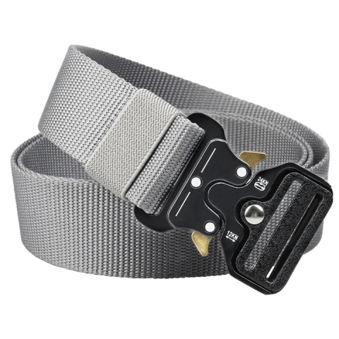 Curea tactica, pentru barbati, poliester, 131 x 3.8 cm, ajustabila, rezistenta, gri [5]