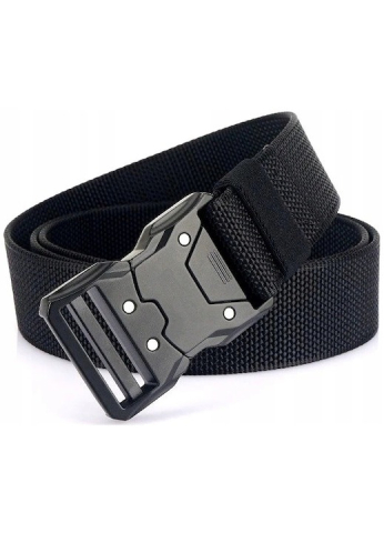 Curea tactica, reglabila, textil/metal, negru [6]