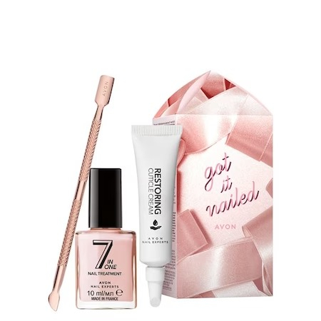 Cutii cadou femei - Cutie Avon ingrijire unghii (crema cuticule 15,tratament 7in1 10 ml,accesoriu)