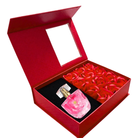 Cutie cadou Love Forever cu 12 trandafiri de sapun si apa de parfum Avon Eve One pentru femei 50 ml, cadou elegant si rafinat [2]