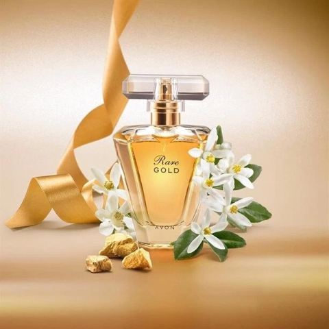 Cutie cadou Love Forever cu 12 trandafiri de sapun si apa de parfum Avon Rare Gold pentru femei 50 ml, parfum floral-oriental ambrat, cadou elegant si rafinat [8]