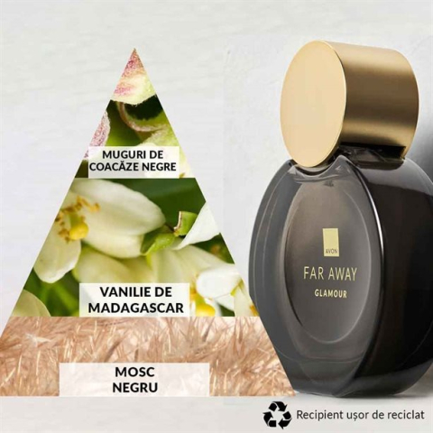 Cutie cadou Love Forever cu 12 trandafiri de sapun si apa de toaleta Avon Far Away Glamour pentru femei 50 ml, cadou elegant si rafinat [6]