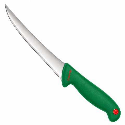 CASA & GRADINA - Cutit de dezosat verde, 27 cm, lama curbata 14 cm din otel inoxidabil