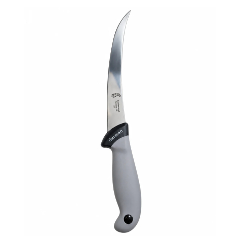 Cutit filetat gri 29 cm, lama curbata 15 cm, 100 g, otel inoxidabil, maner ergonomic, pentru peste, carne si taiere de precizie [4]