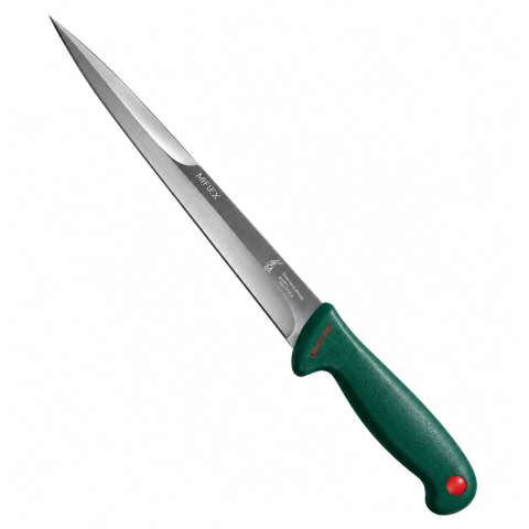 Cutit macelar pentru injunghiere porc, verde 37 cm, lama dreapta 23 cm cu 2 taisuri, 3 mm, 145 g, otel inoxidabil [1]