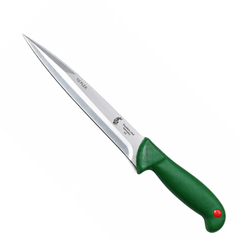 Cutit macelar verde 33 cm, lama 21 cm ascutita pe ambele parti, 150 g, otel inoxidabil, maner ergonomic, pentru injunghiere si spintecare [4]