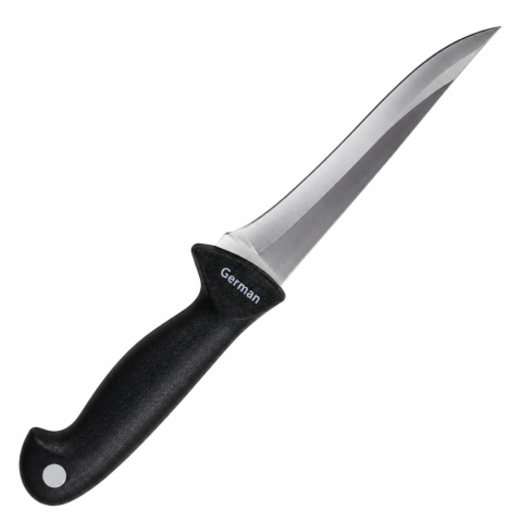 CASA & GRADINA - Cutit pentru dezosat negru 30 cm, lama 15 cm, 138 g, otel inoxidabil, maner ergonomic din polipropilena, pentru carne si filetat