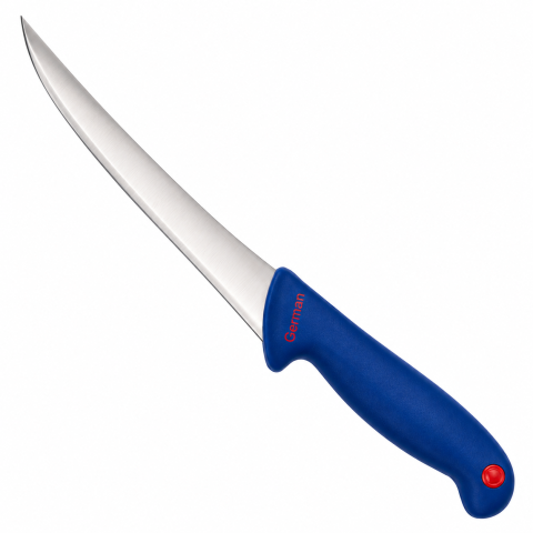 CASA & GRADINA - Cutit profesional pentru macelarie albastru, lama 18 cm