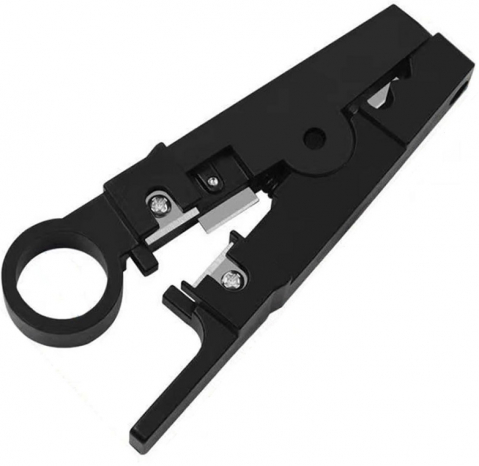 Instrumente LAN - Cutit universal multifunctional pentru dezizolarea cablurilor retea LAN RJ 11,RJ 45 - Negru