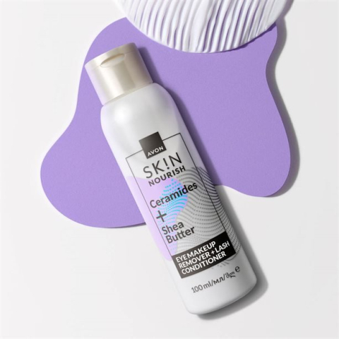 Demachiant ochi Avon SK!N 100 ml cu balsam hranitor pentru gene, formula 2 in 1, curatare machiaj waterproof, hidratare si ingrijire delicata [2]