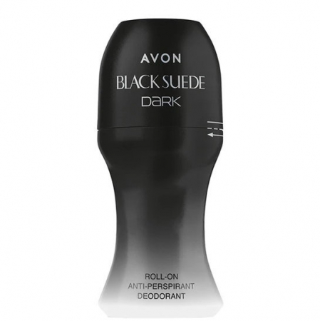 ÎNGRIJIRE PERSONALĂ - Deodorant antiperspirant Avon, Roll-on, Black Suede Dark, Negru, Alb