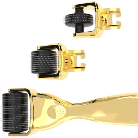 Derma Roller 3 in 1 cu ace din titan, 0.5 / 1.0 / 1.5 mm – tratament pentru regenerarea pielii, reducerea ridurilor, cicatricilor si vergeturilor [10]