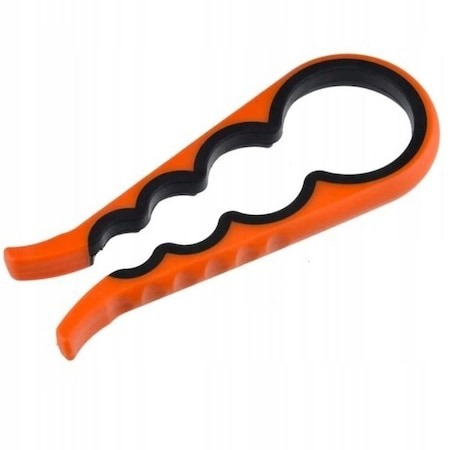 Diverse bucatarie - Desfacator de capace universal, pentru borcane si sticle de marimi diferite, 22.5x10 cm - Portocaliu