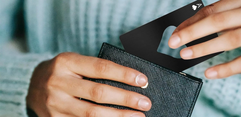 Desfacator sticle tip card portofel, set 2 buc, inox negru, 8.5 x 5.4 cm, deschizator bere compact reutilizabil [10]