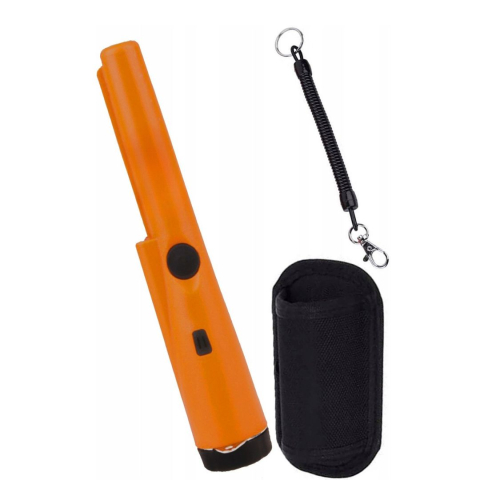 ELECTRONICE - Detector de metale portocaliu 23 cm GP-Pointer, pinpointer 360 grade, detector metale cu LED, vibratii si semnal sonor, husa inclusa