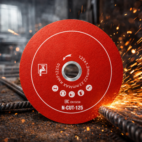 Disc diamantat rosu 125 mm pentru taiere si slefuire, dubla fata diamantata, grosime 1.2 mm, prindere 22.23 mm, pentru ceramica, gresie, faianta si piatra [5]