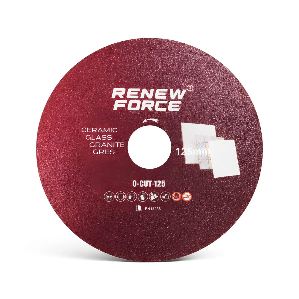 Gresie si faianta - Disc diamantat subtire pentru taiere fina, 125 mm, pentru portelan, gresie, faianta, sticla si piatra naturala, utilizare uscata
