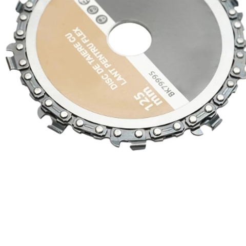 Disc flex 125 mm cu lant si 9 dinti pentru lemn, disc taiere pentru polizor unghiular, eficient si rezistent [1]