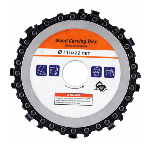 CASA & GRADINA - Disc pentru taierea si modelarea lemnului, 115x22mm, cu 8 dinti, pentru polizor
