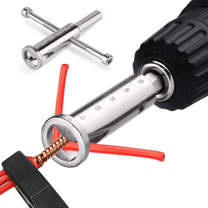 Dispozitiv argintiu pentru rasucirea sarmei, adaptor pentru masina de gaurit [1]