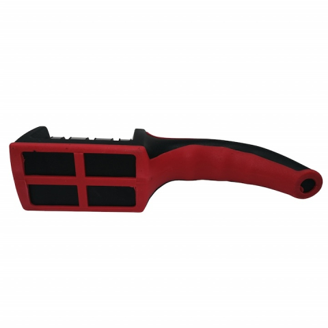 Dispozitiv manual pentru ascutit cutite si satare, 3 moduri ascutire, baza antialunecare, negru-rosu [4]