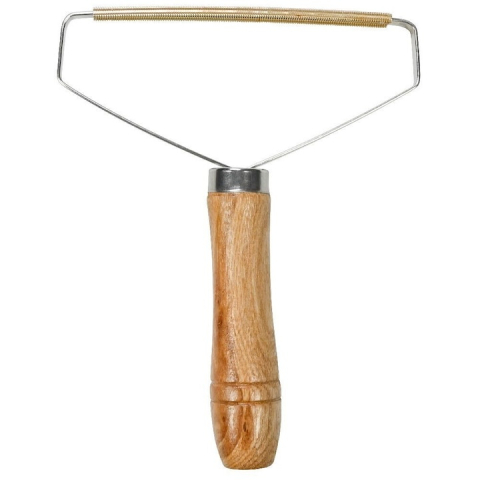 Intretinere casa - Dispozitiv manual pentru indepartarea scamelor de pe haine si tapiterii, lama metalica, maner ergonomic, 16.5 cm