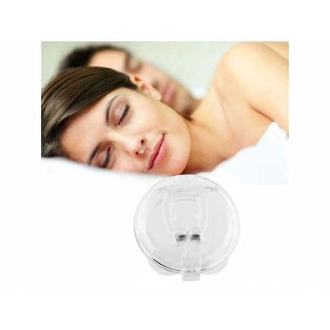 Dispozitiv nazal anti-sforait, cu magneti integrati, din silicon moale, reutilizabil, portabil, pentru respiratie usoara si somn linistit, transparent, 2 x 1.5 cm [6]