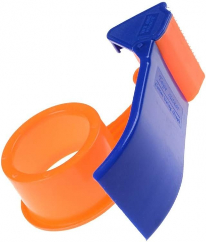 Distribuitor de banda pentru pachete, colete, din plastic, rola pentru banda de 45-50 mm latime, dinti de taiere din metal [1]