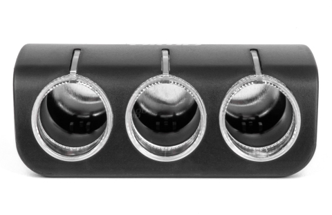 Distribuitor priza auto negru 12/24V, 120W, 3 prize bricheta [4]
