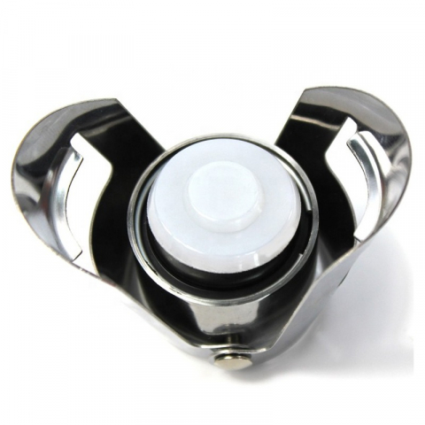 Dop pentru sticle de vin, sampanie, alte bauturi, wine stopper, otel inoxidabil, silicon, argintiu [1]