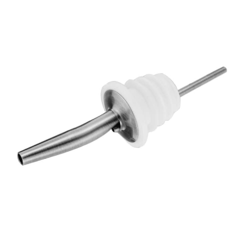 Dozator pentru sticle cu turnare controlata, otel inoxidabil si cauciuc, antipicurare, pentru bauturi, ulei si otet, 11.4 cm, alb-argintiu [2]