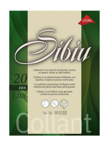 Dres dama Dodaco, collant clasic fin din lycra 20 DEN cu bazon si varf intarit - Caffe [1]
