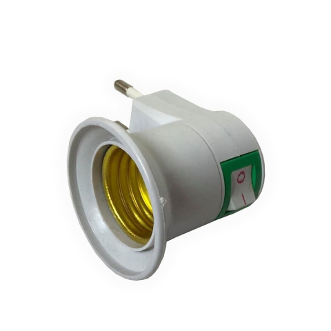 Dulie cu intrerupator si stecher, cu bec LED E27 15W, alb neutru 4500K, fix, alb [2]