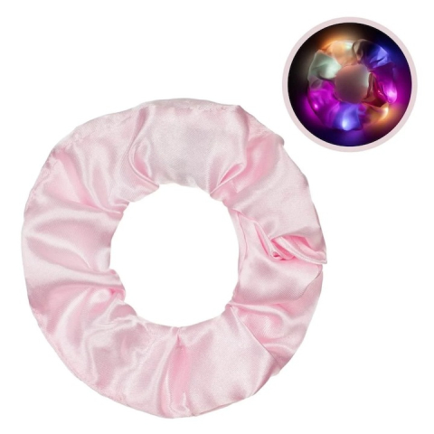 Ustensile îngrijire păr - Elastic pentru par, 10 lumini LED, 3 moduri de iluminare, roz