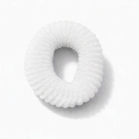 Elastice albe pentru par, set 20 buc, diametru 2.5 cm, model spiralat reutilizabil, accesorii elastice pentru coc, coada si impletituri [2]
