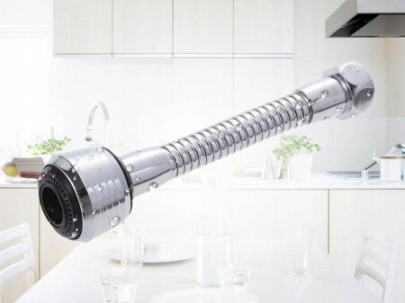 Extensie robinet flexibila 360 grade cu 2 moduri de pulverizare 13 cm lungime [3]
