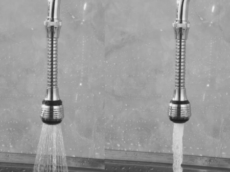 Extensie robinet flexibila 360 grade cu 2 moduri de pulverizare 13 cm lungime [5]