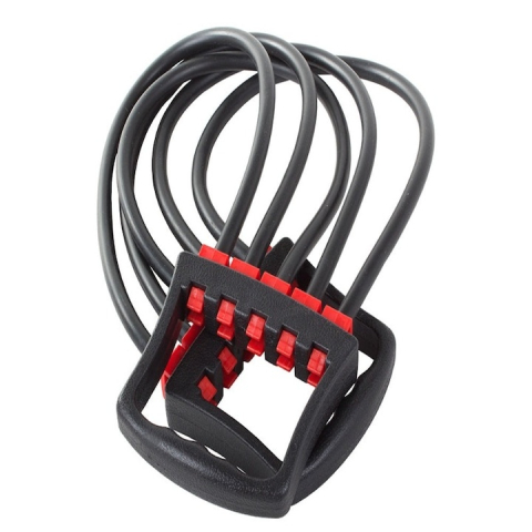 Extensor cu 5 benzi elastice de rezistenta pentru fitness – antrenament complet, portabil, reglabil, 67 cm, negru [6]