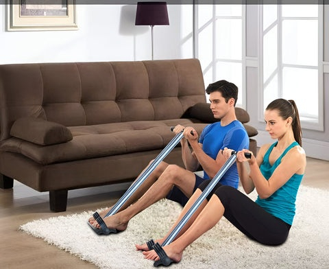 Extensor fitness multifunctional pentru picioare si abdomen, arc din otel, manere ergonomice [11]