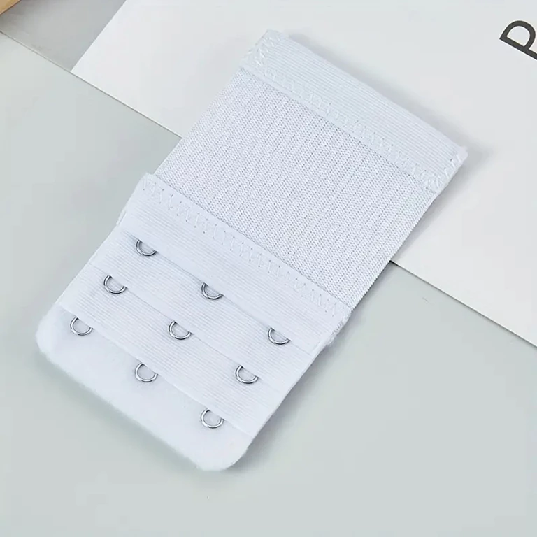Extensori pentru sutien, set 6 bucati, 2 negre, 2 albe, 2 bej, 3 randuri de carlige, banda elastica, 5.5 x 9.7 cm, accesorii pentru ajustarea circumferintei [5]