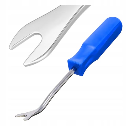 Mentenanță auto - Extractor clipsuri auto 19 cm, levier profesional pentru demontare tapiterie, panouri si ornamente, varf metalic in U, maner ergonomic