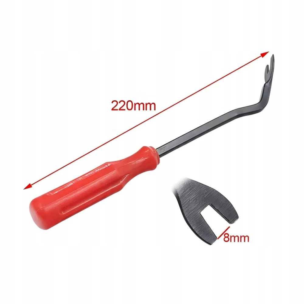 Extractor clipsuri auto rosu 22 cm, levier metalic cu varf bifurcat 8 mm [6]